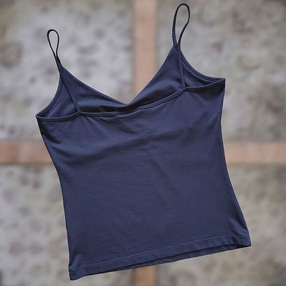 Vtg 90s MEXX black shirred v-neck camisole - Picture 4 of 12